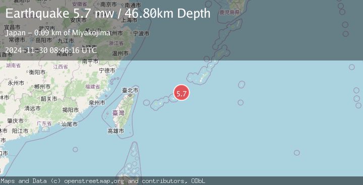 Map of RYUKYU ISLANDS, JAPAN