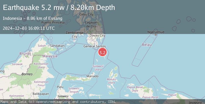 Map of KEPULAUAN TALAUD, INDONESIA