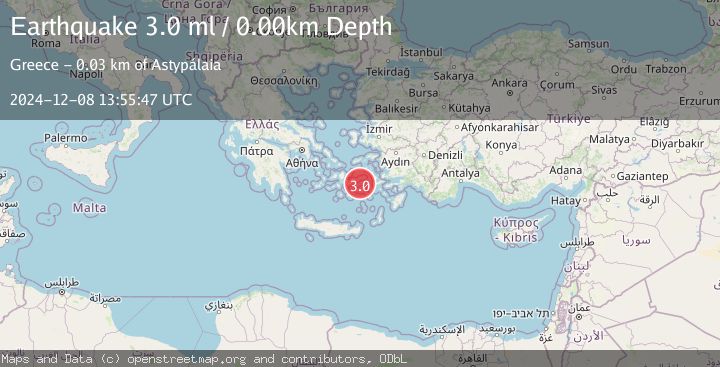 Map of DODECANESE ISLANDS, GREECE