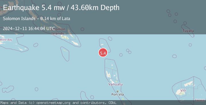 Map of SANTA CRUZ ISLANDS