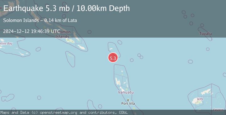 Map of SANTA CRUZ ISLANDS