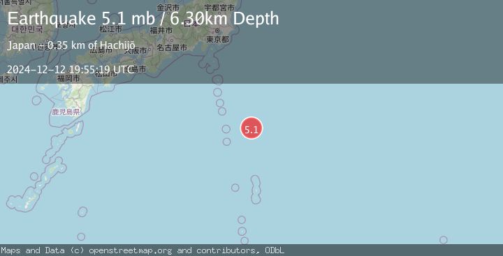 Map of IZU ISLANDS, JAPAN REGION