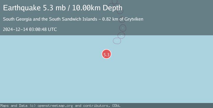 Map of SOUTH SANDWICH ISLANDS REGION