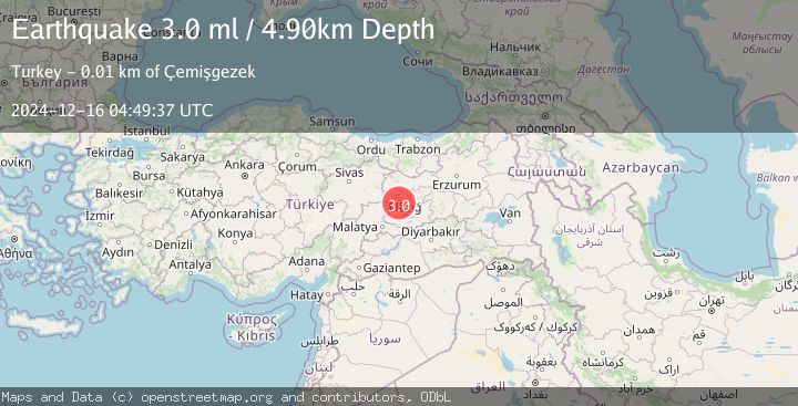 Map of EASTERN TURKEY