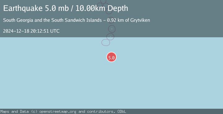 Map of SOUTH SANDWICH ISLANDS REGION