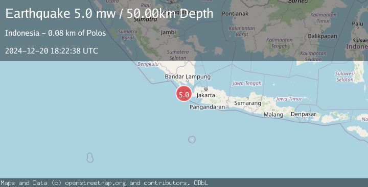 Map of SUNDA STRAIT, INDONESIA