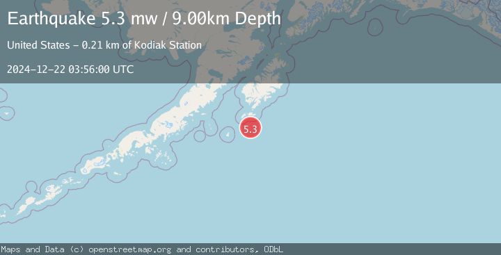Map of KODIAK ISLAND REGION, ALASKA