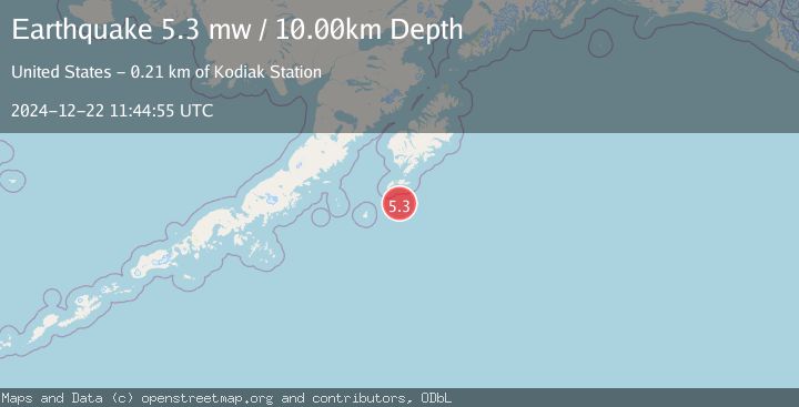 Map of KODIAK ISLAND REGION, ALASKA