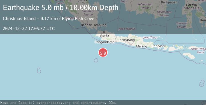 Map of SOUTH OF JAVA, INDONESIA