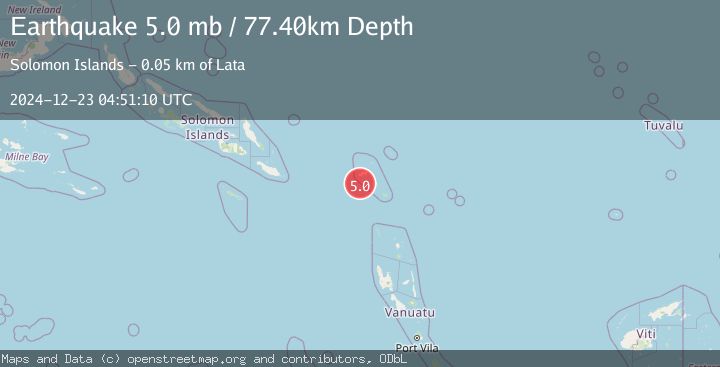 Map of SANTA CRUZ ISLANDS