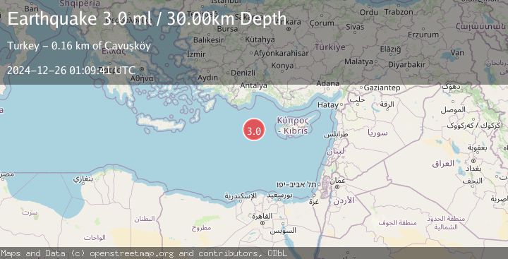 Map of EASTERN MEDITERRANEAN SEA