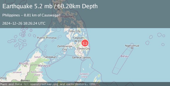 Map of MINDANAO, PHILIPPINES