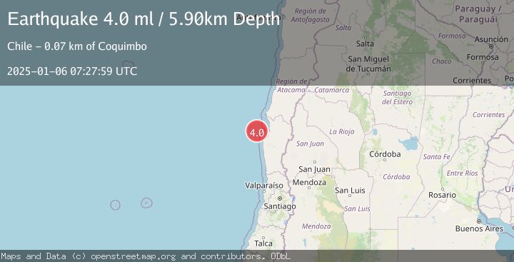 Map of OFFSHORE COQUIMBO, CHILE