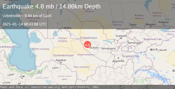 Map of WESTERN UZBEKISTAN
