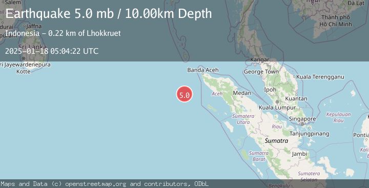 Map of OFF W COAST OF NORTHERN SUMATRA