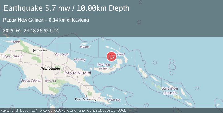 Map of NEW IRELAND REGION, P.N.G.