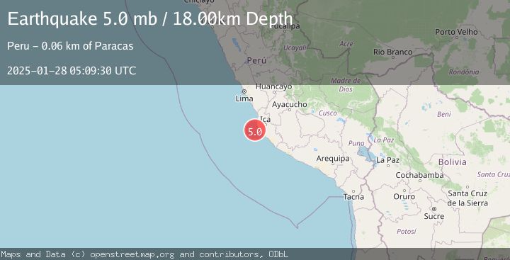 Map of NEAR COAST OF CENTRAL PERU