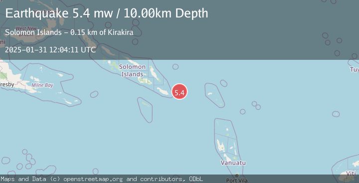 Map of SOLOMON ISLANDS