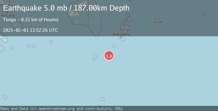 Map of SOUTH OF FIJI ISLANDS