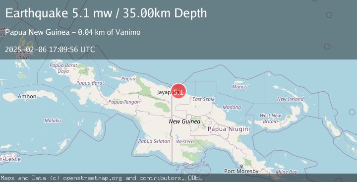 Map of NEAR N COAST OF NEW GUINEA, PNG.