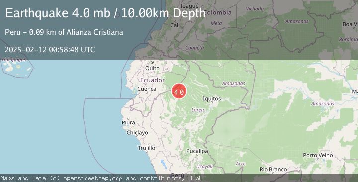 Map of PERU-ECUADOR BORDER REGION