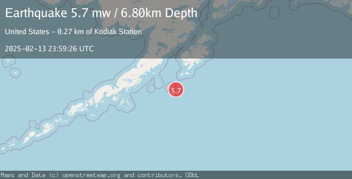 Map of SOUTH OF ALASKA