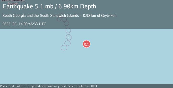 Map of SOUTH SANDWICH ISLANDS REGION