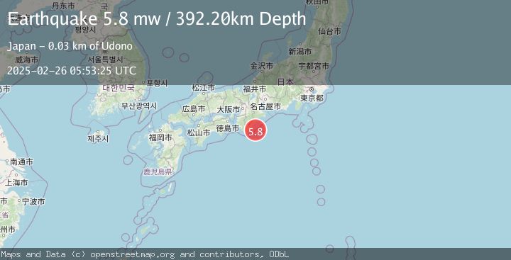 Map of NEAR S. COAST OF WESTERN HONSHU