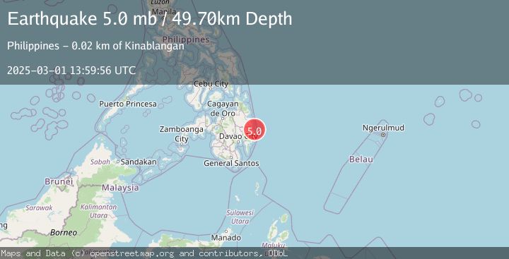 Map of MINDANAO, PHILIPPINES
