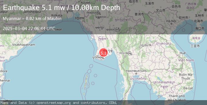 Map of NEAR SOUTH COAST OF MYANMAR