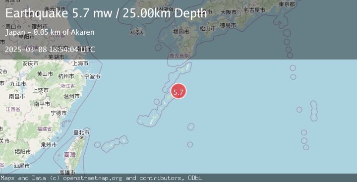 Map of RYUKYU ISLANDS, JAPAN