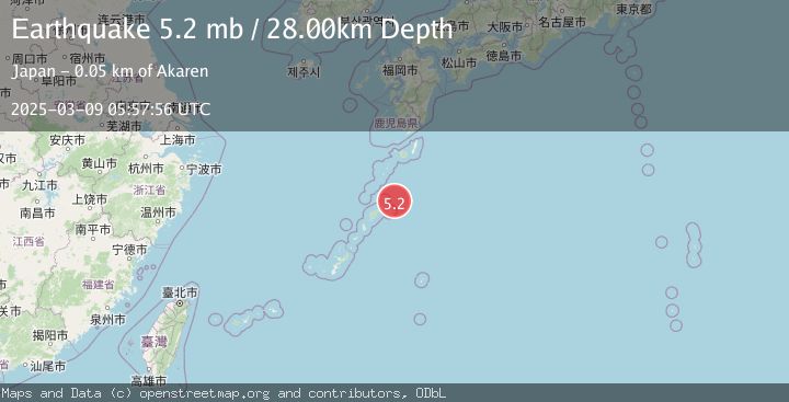 Map of RYUKYU ISLANDS, JAPAN