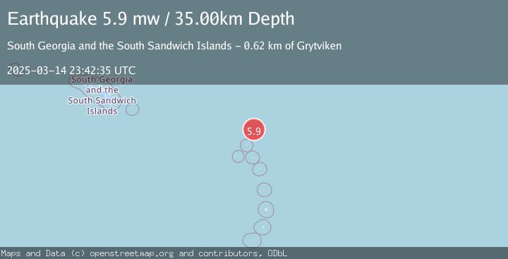 Map of SOUTH SANDWICH ISLANDS REGION