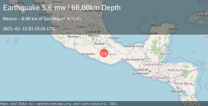 Map of OAXACA, MEXICO