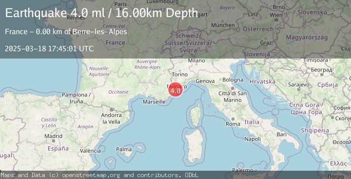 Map of NEAR SOUTH COAST OF FRANCE