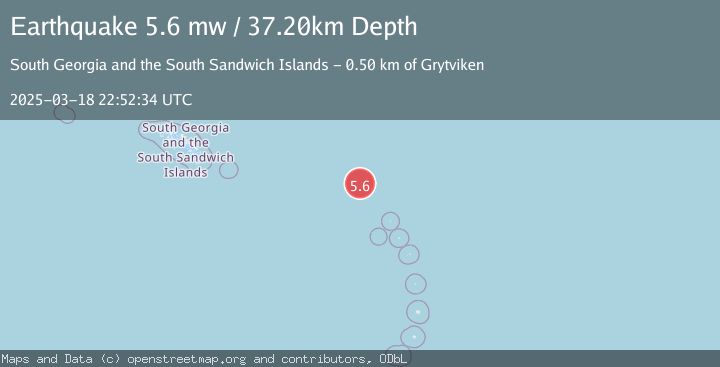 Map of SOUTH SANDWICH ISLANDS REGION