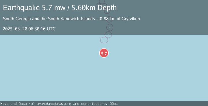 Map of SOUTH SANDWICH ISLANDS REGION