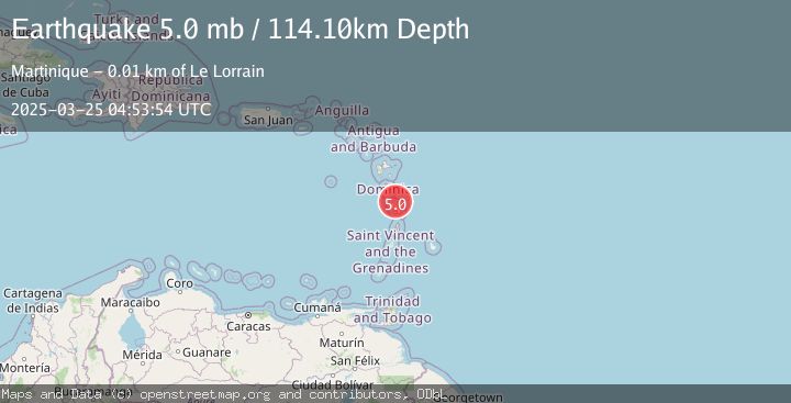 Map of MARTINIQUE REGION, WINDWARD ISL.