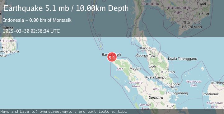 Map of NORTHERN SUMATRA, INDONESIA