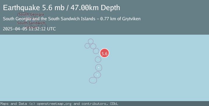 Map of SOUTH SANDWICH ISLANDS REGION