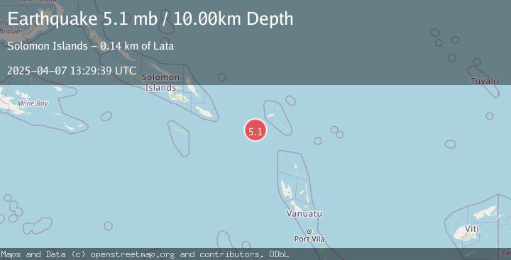 Map of SANTA CRUZ ISLANDS REGION
