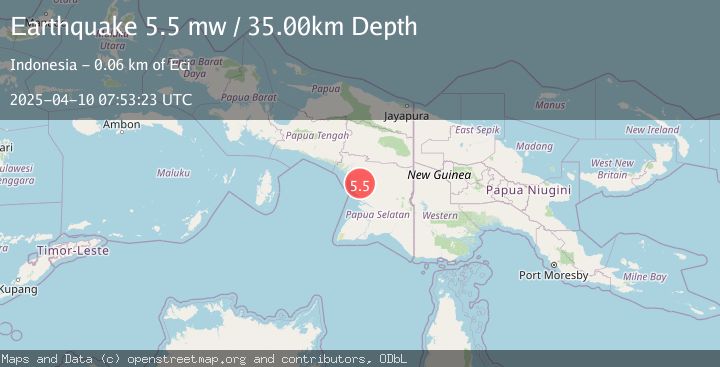 Map of NEAR S COAST OF PAPUA, INDONESIA