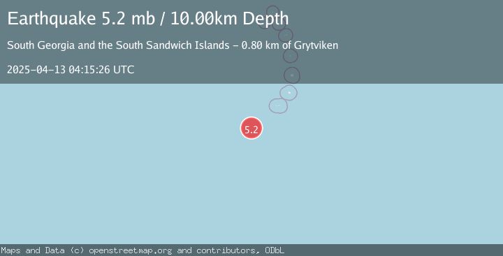 Map of SOUTH SANDWICH ISLANDS REGION
