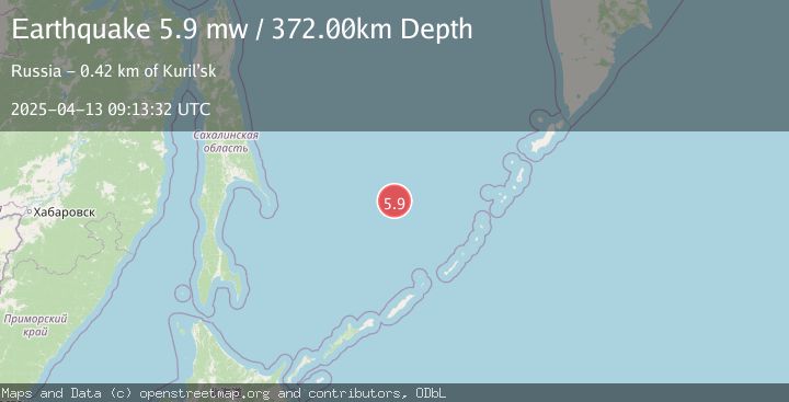 Map of NORTHWEST OF KURIL ISLANDS