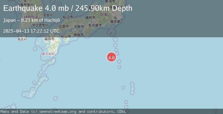 Map of IZU ISLANDS, JAPAN REGION