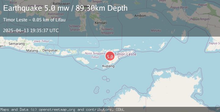 Map of TIMOR REGION, INDONESIA