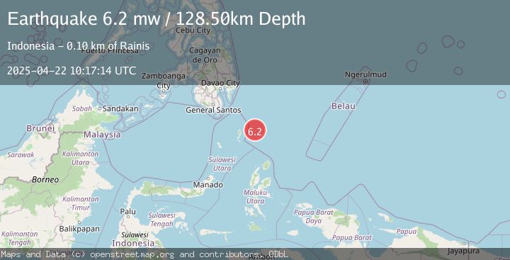 Map of KEPULAUAN TALAUD, INDONESIA