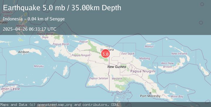 Map of PAPUA, INDONESIA