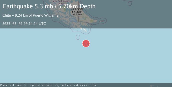 Map of DRAKE PASSAGE