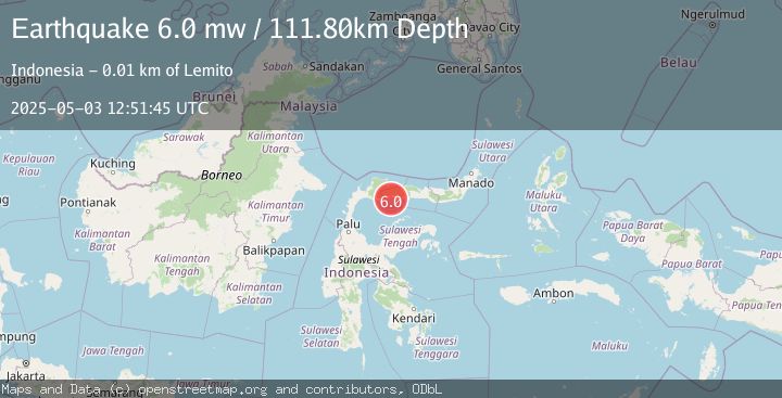 Map of MINAHASA, SULAWESI, INDONESIA